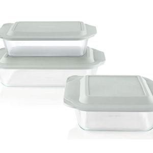 Pyrex Deep Glass Baking Dish Set with Lids