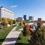 Enjoy the skyline views along the Scioto Mile