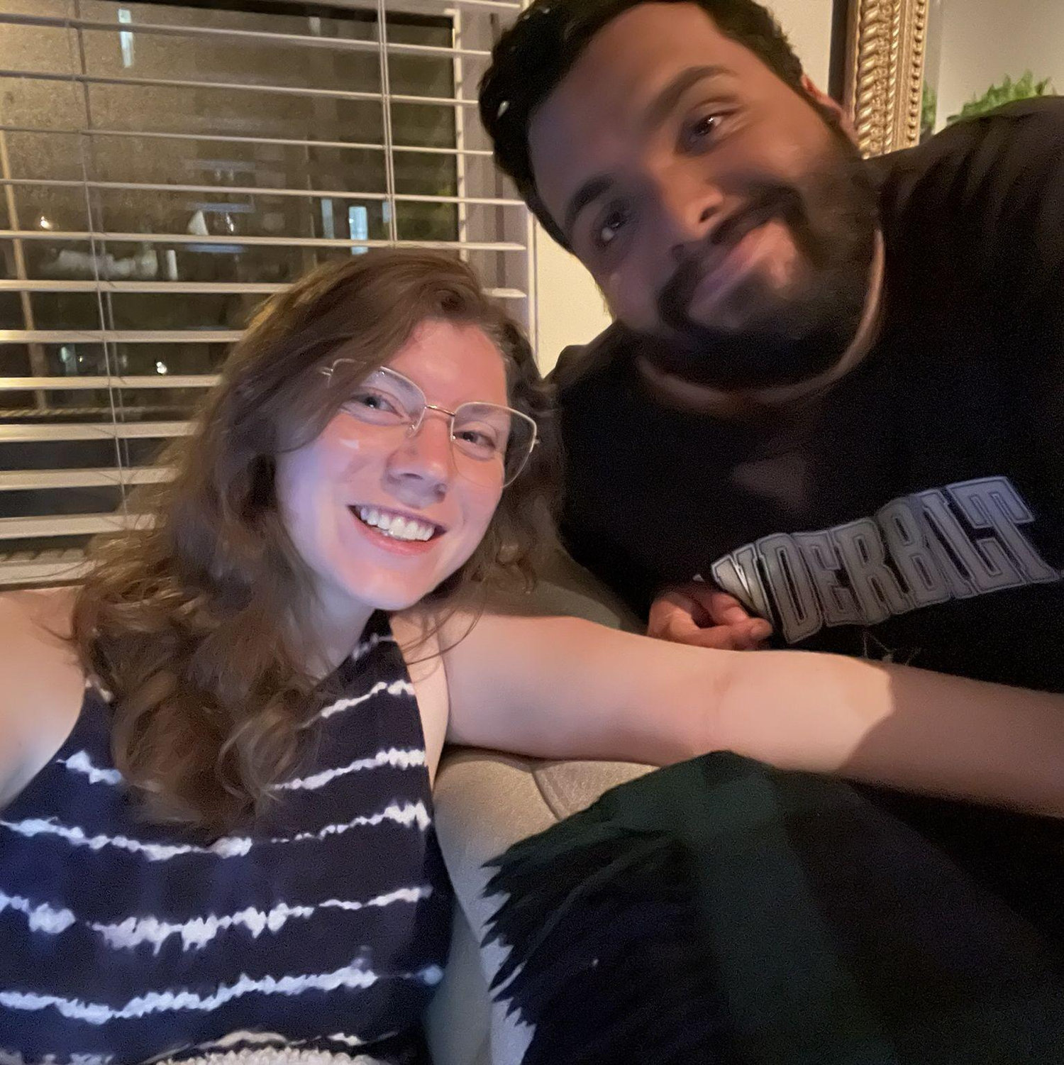 This was the selfie we took right after apply to our first apartment together! It was 9:30pm and we were so tired. But we are so grateful we got the apartment and we still live there today!