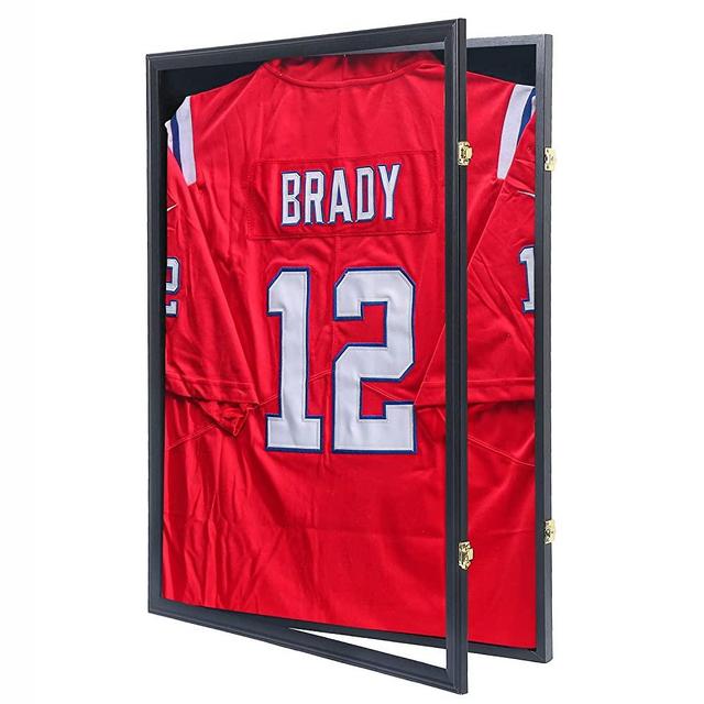 XL Baseball Jersey Frame Display Case Cabinet Shadow Box w/98% UV  Protection -Walnut Finished