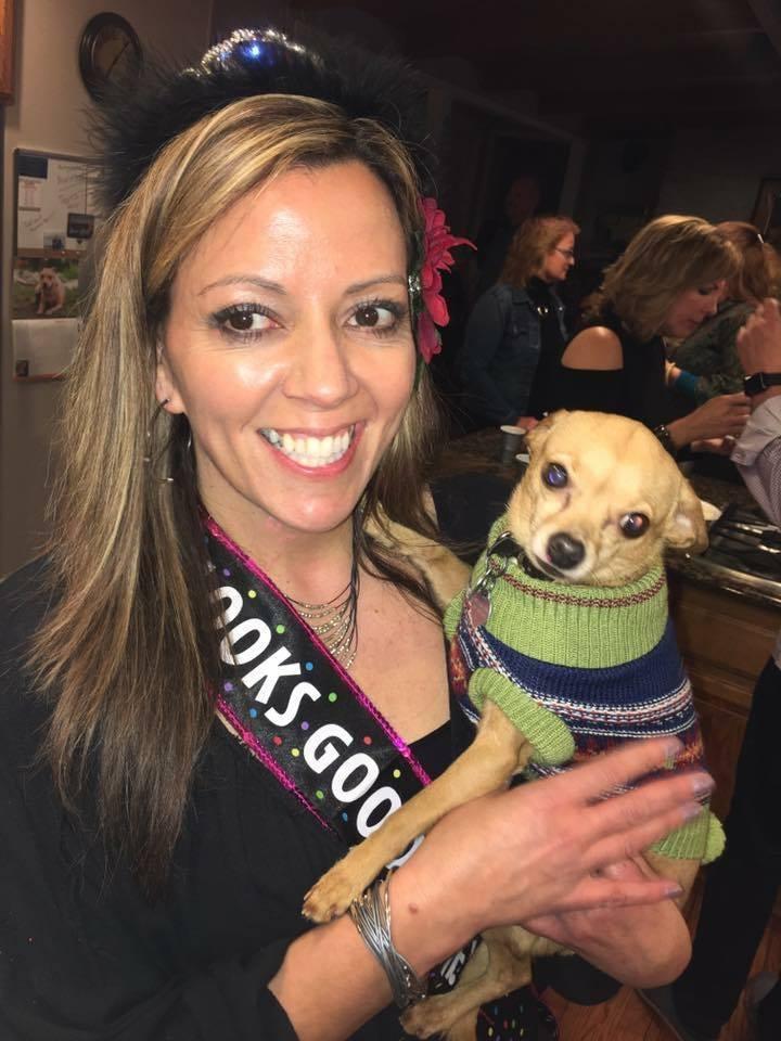 Leslie with Luna at her 50th