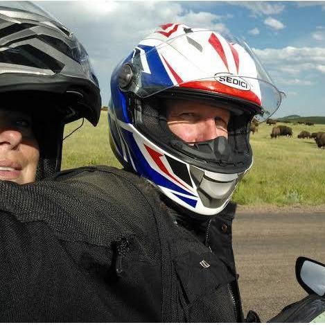 With wild buffalo in Custer State Park, SD. 2016