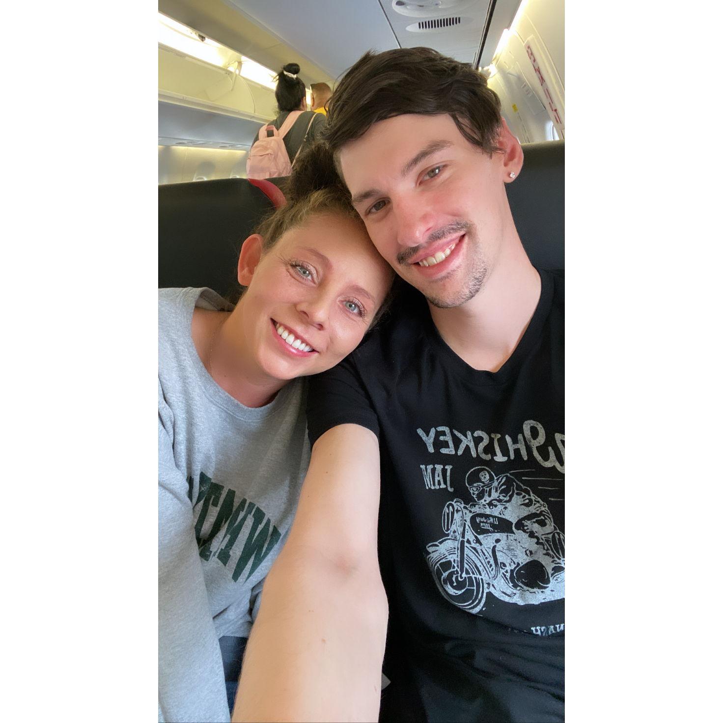 Our first flight to Ohio.