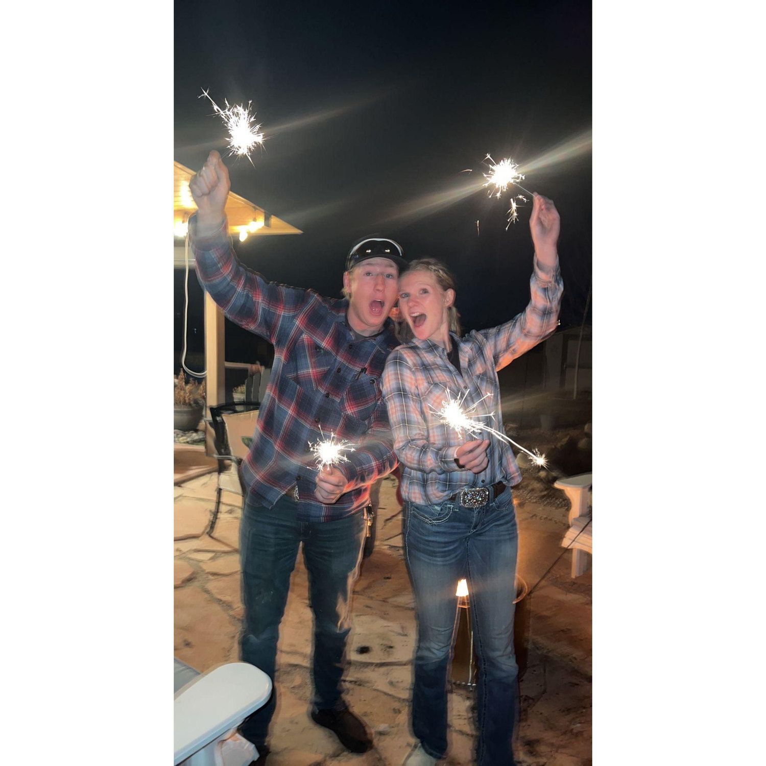 This picture was taken at a New Year's party!