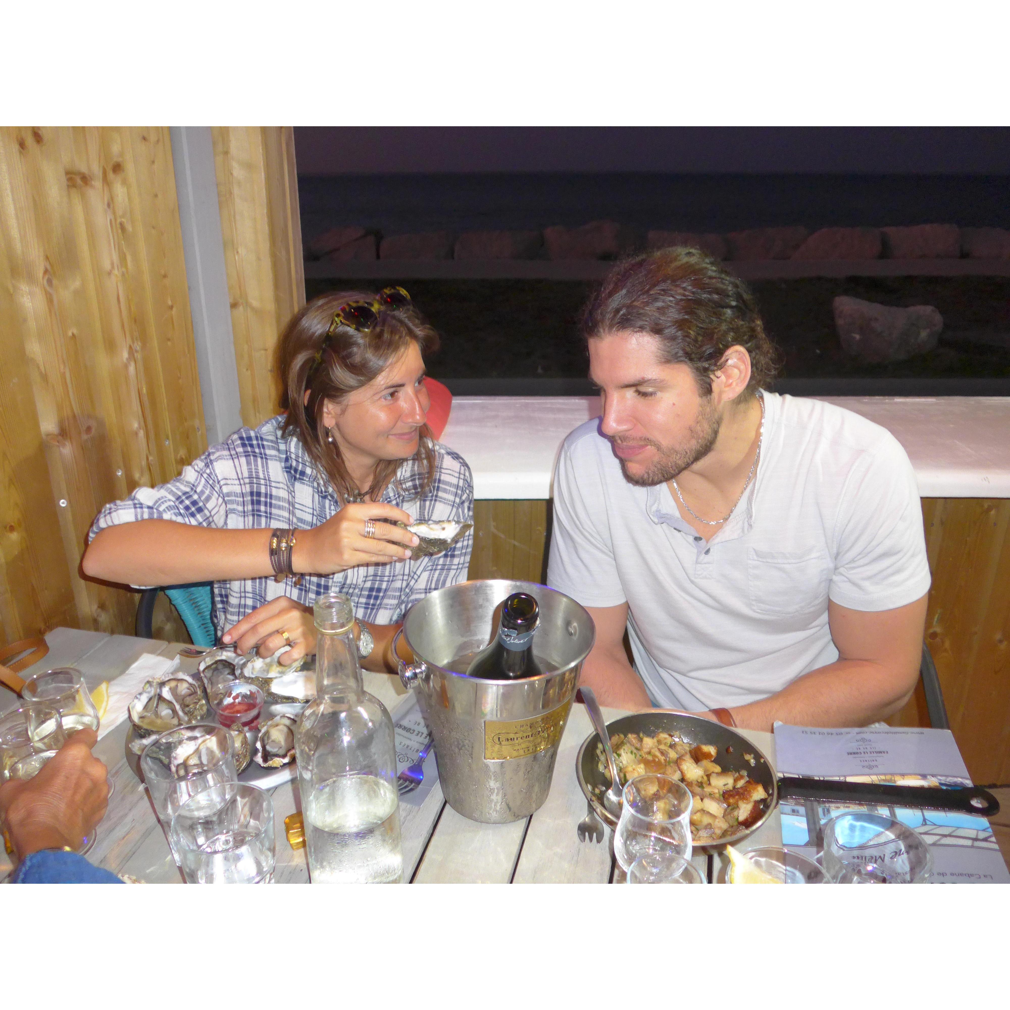 drinking and eating .