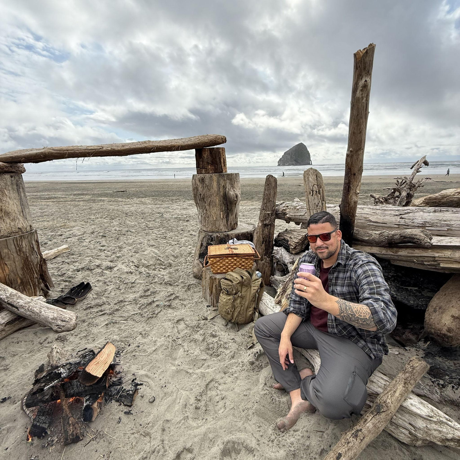 Brian and Lorin claimed "the fort" where we spent hours by the fire, listening to music. This was the day after our elopement.