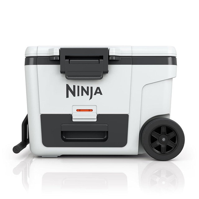 Ninja FrostVault 45qt Wheeled Cooler with Dry Zone, Integrated Fridge-Temp Dry Storage Drawer, Premium Heavy-Duty Insulated Cooler, Keeps Ice for Days, Birch Beige, FB245CS