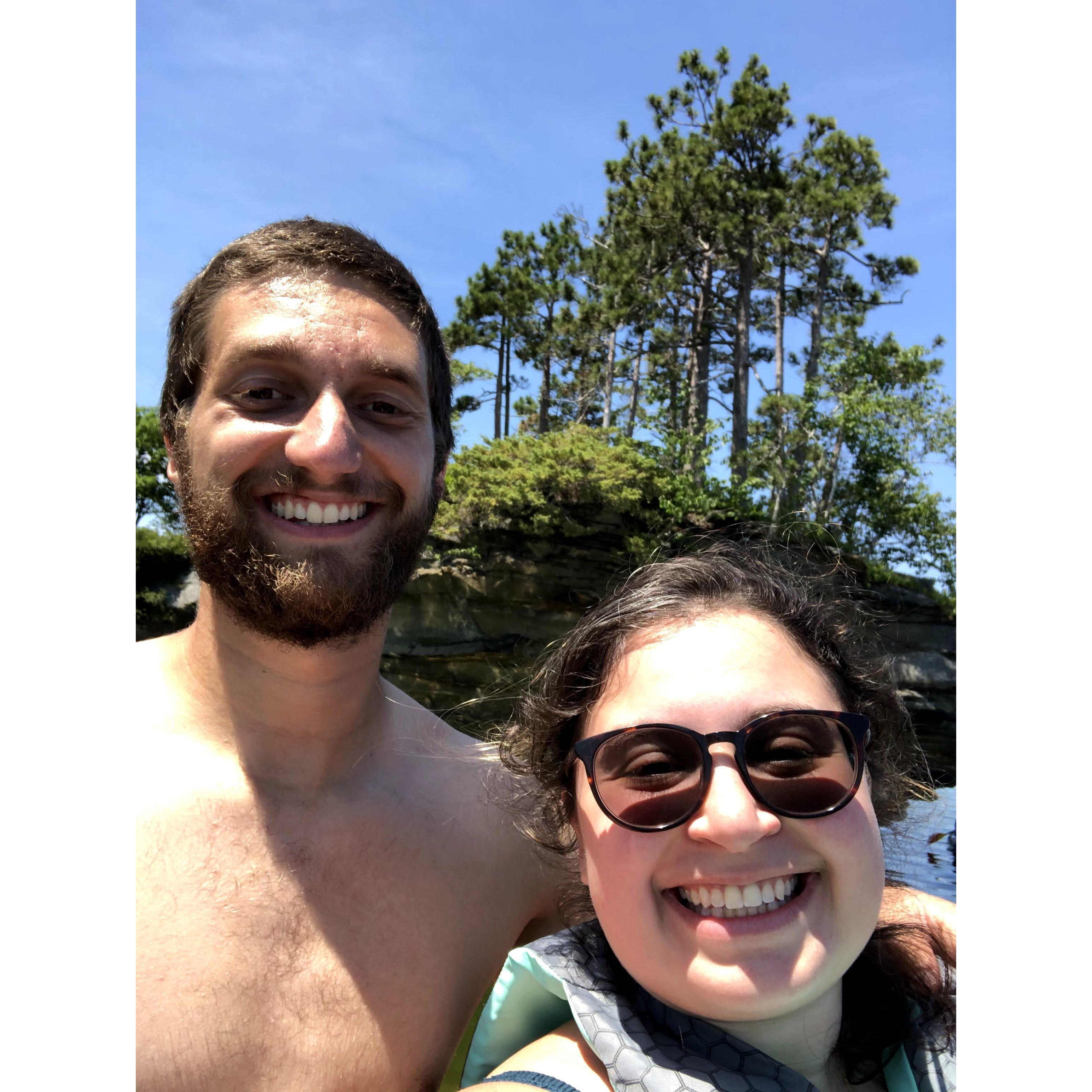 The couple's favorite quarantine activity was adventures in their new kayaks