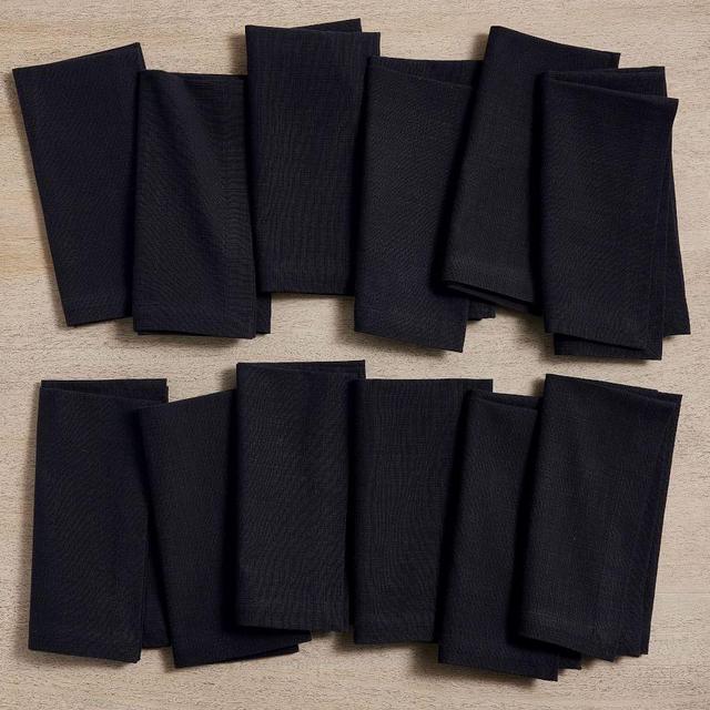 Entertaining Essentials Napkin20 Inches SquareBlackSet of 12 SI