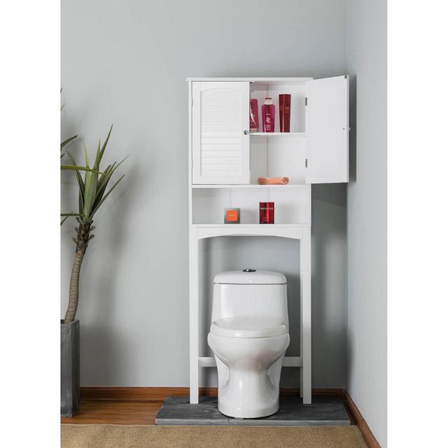 Louis Bathroom Space Saver with Shutter Style Doors White - Teamson Home