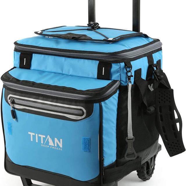 Arctic Zone Titan Deep Freeze 60 (50+10) Can Collapsible Rolling Cooler with All-Terrain Cart