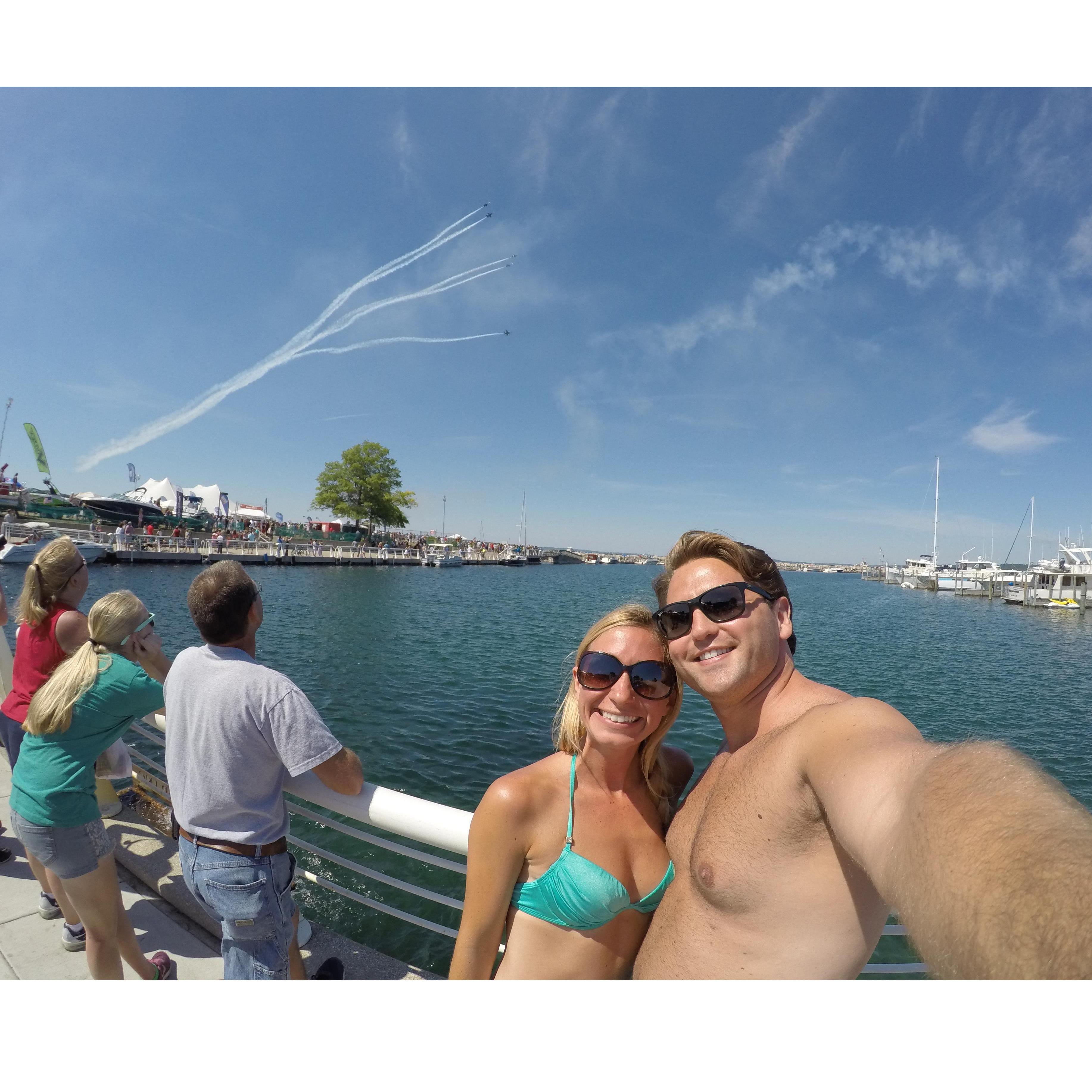 Blue Angels in Traverse City, MI during Alex's 30th birthday trip.