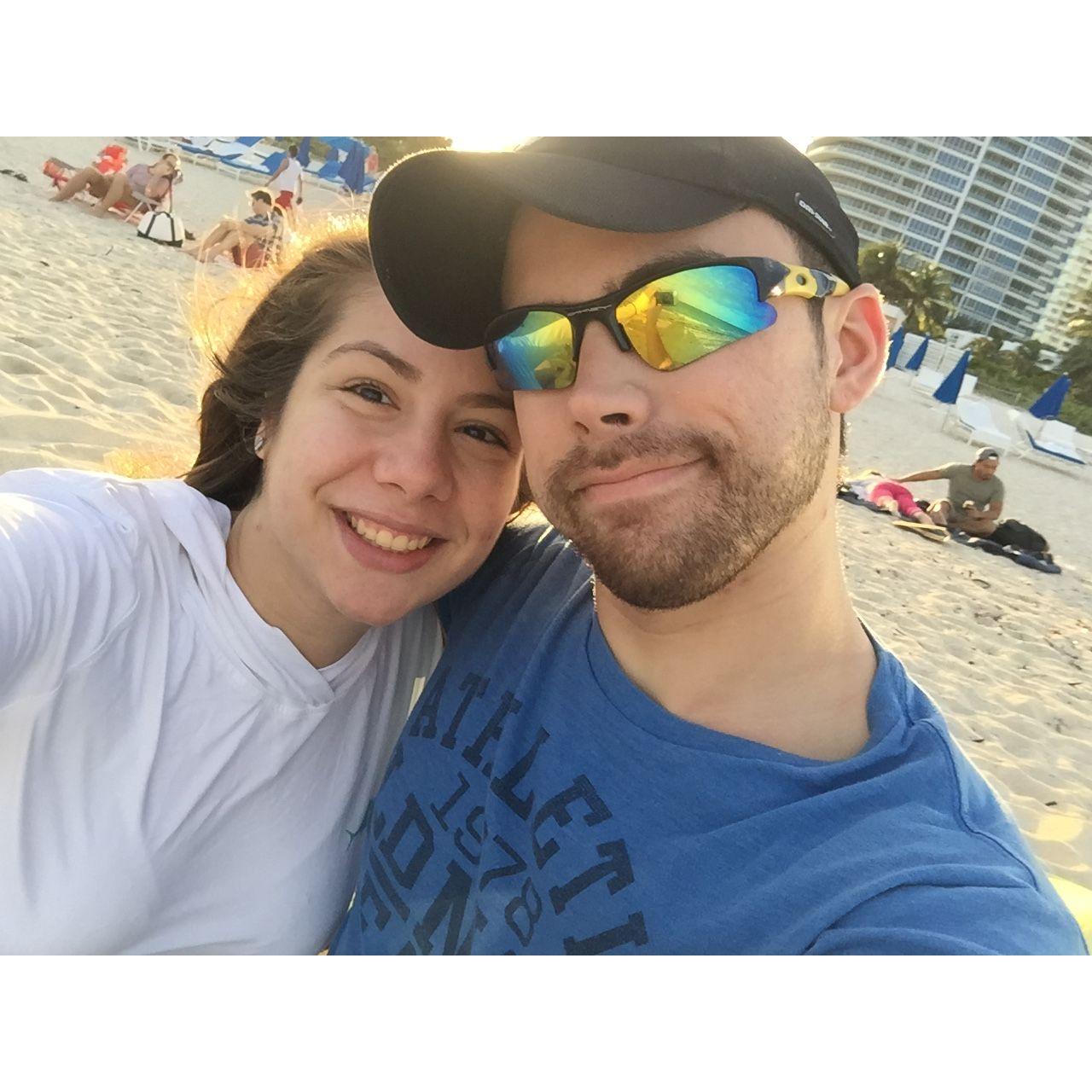 Celebrating our first Anniversary at Nikki Beach. 2017