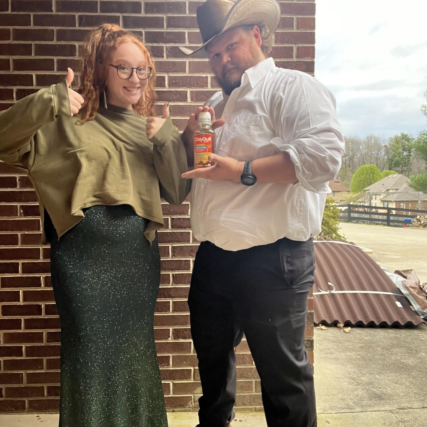 3/25/2022- College Formal; Nathan was sick and MaddieGrace was cold