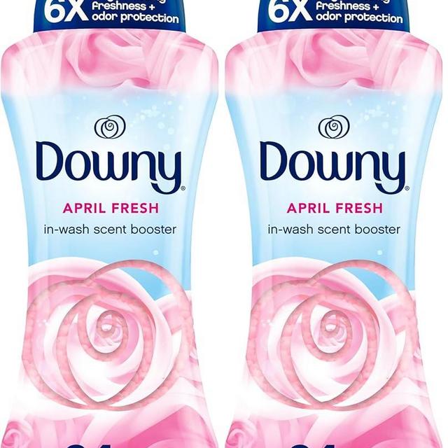Downy April Fresh In-Wash Laundry Scent Booster Beads, 24 oz, laundry scent beads, Long-lasting Freshness (Pack of 2)