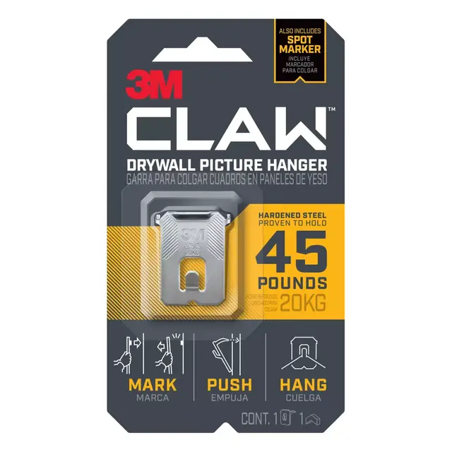 3M CLAW 45 lb. Drywall Picture Hanger