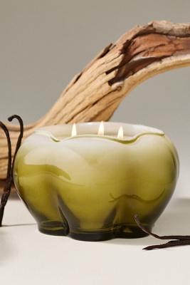 Posie Woody Sandalwood Vanilla Glass Candle