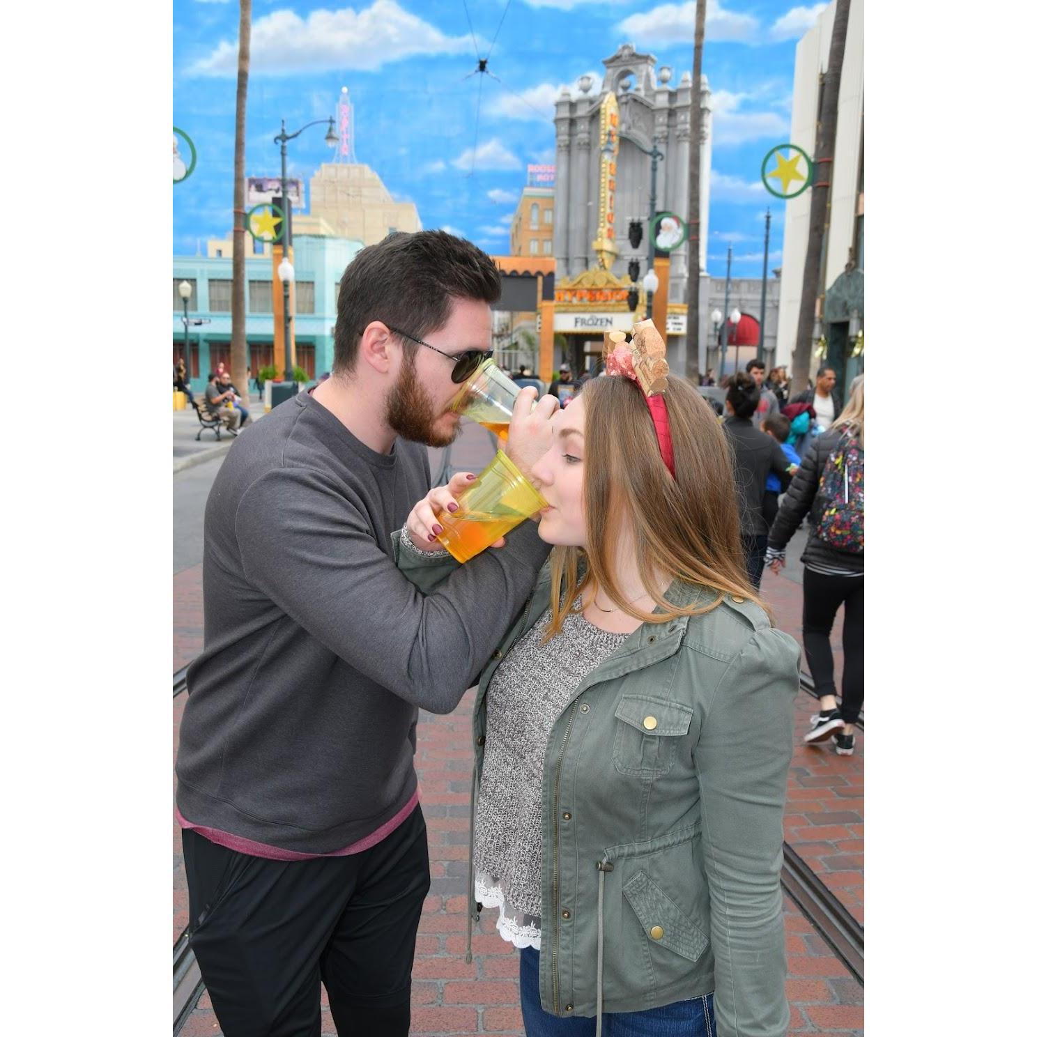 Enjoying the perks California Adventure has to offer for our 4 year anniversary 2019