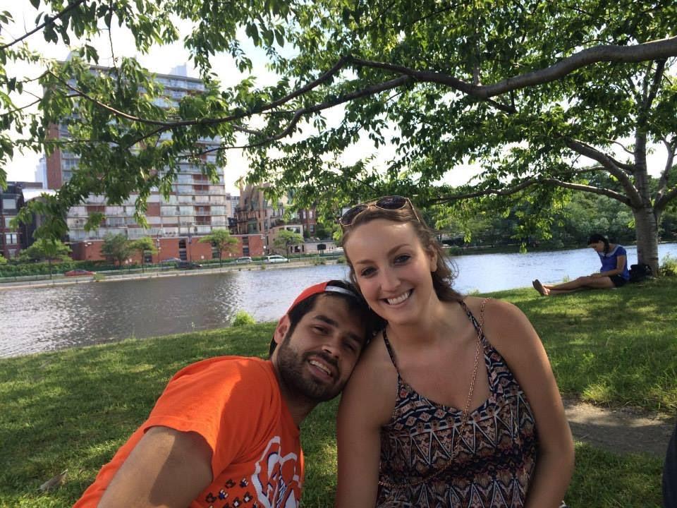 On the esplanade in Boston in summer 2014