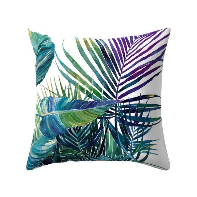 wintefei Modern Multicolor Tropical Leaves Print Sofa Bed Throw Pillow Case Cushion Cover