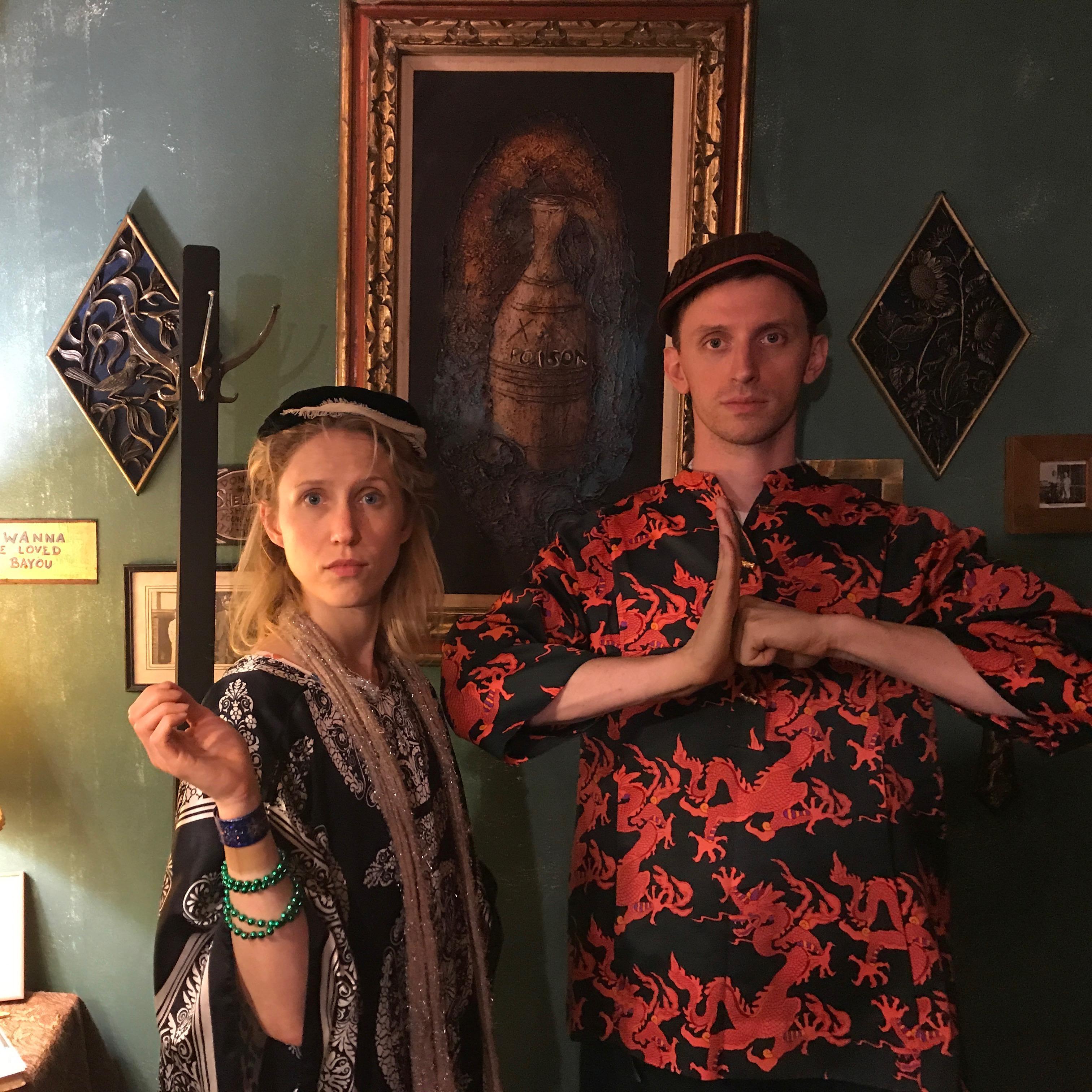 We escaped the room - in costume. New Orleans, LA, 2017.