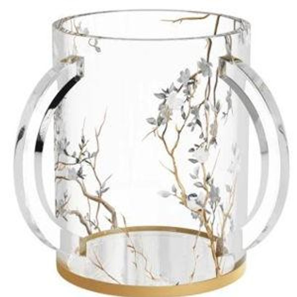 Lucite Washing Cup Botanical Blooms