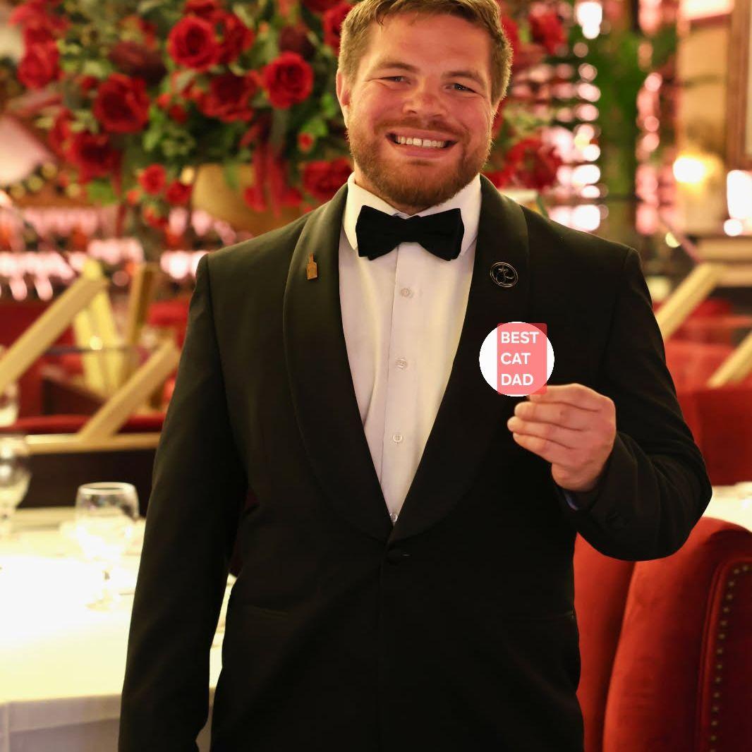 Josh is the best cat dad...ever.