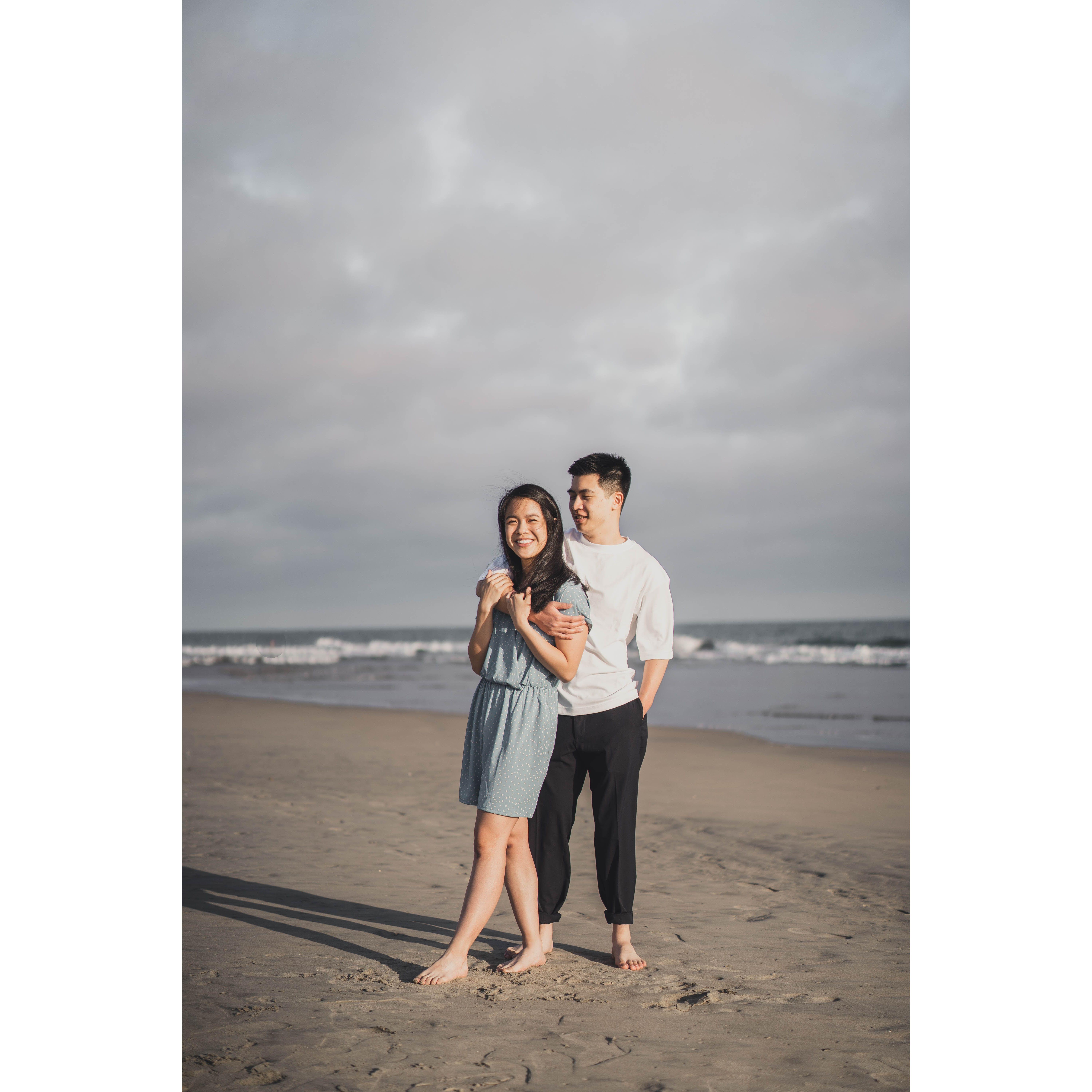 Andrew asked to practice on us for another couple's upcoming engagement photoshoot and little did he know we would use these practice photos for our own wedding. 😌