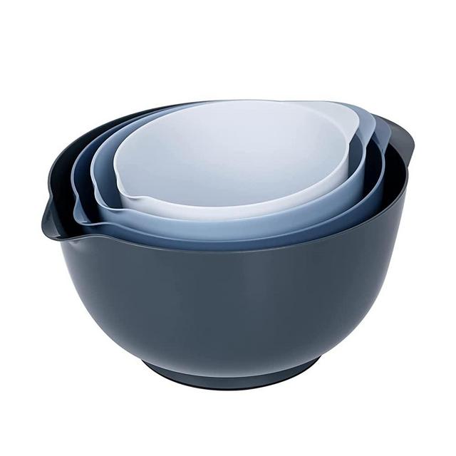 KitchenAid Vitrified Stoneware Round Casserole Baker, 2.25-Quart, Blue Velvet