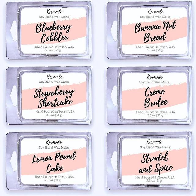 Kermode Bakery Wax Melts - 6 Amazing Food Scents for Wax Melter - 36 Scented Wax Melts Wax Cubes - Soy Wax Blend - 15 oz