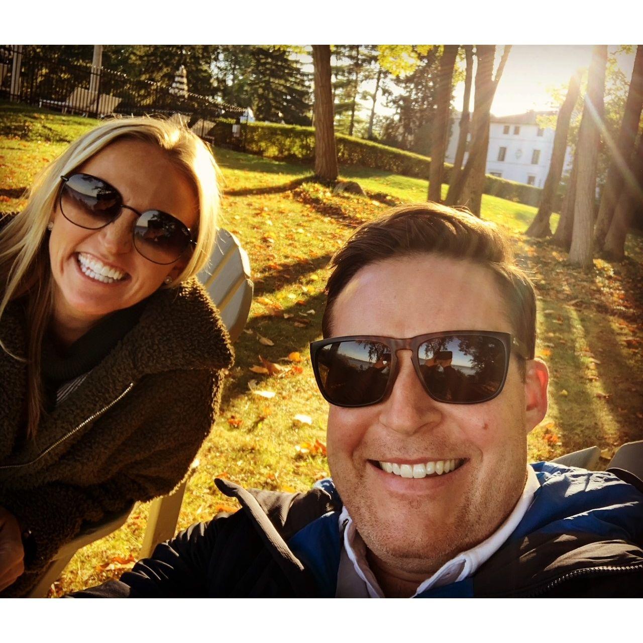 Our first getaway together-- the Finger Lakes in October 2020