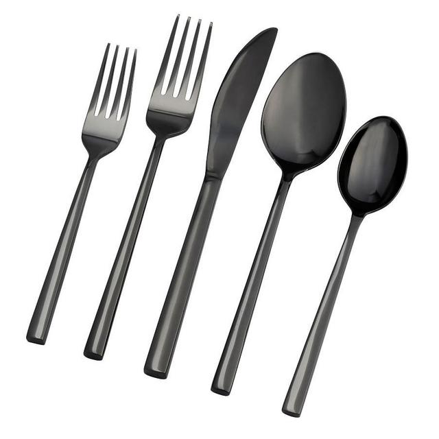 Luna Gunmetal Flatware, Set of 5
