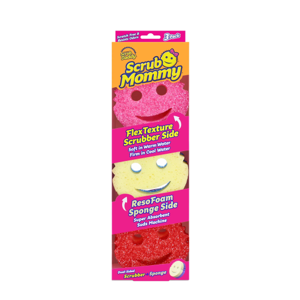 Scrub Daddy Scrub Mommy Sponges - Dish Scrubber + Non-Scratch Cleaning Sponges Kitchen, Bathroom + Multi-Surface Safe - Dual-Sided Dish Sponges for Scrubbing - Online Exclusive (3 Count)