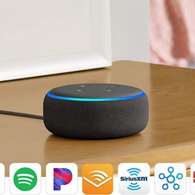 Certified Refurbished Echo Dot (3rd Gen) - Smart speaker with Alexa - Charcoal