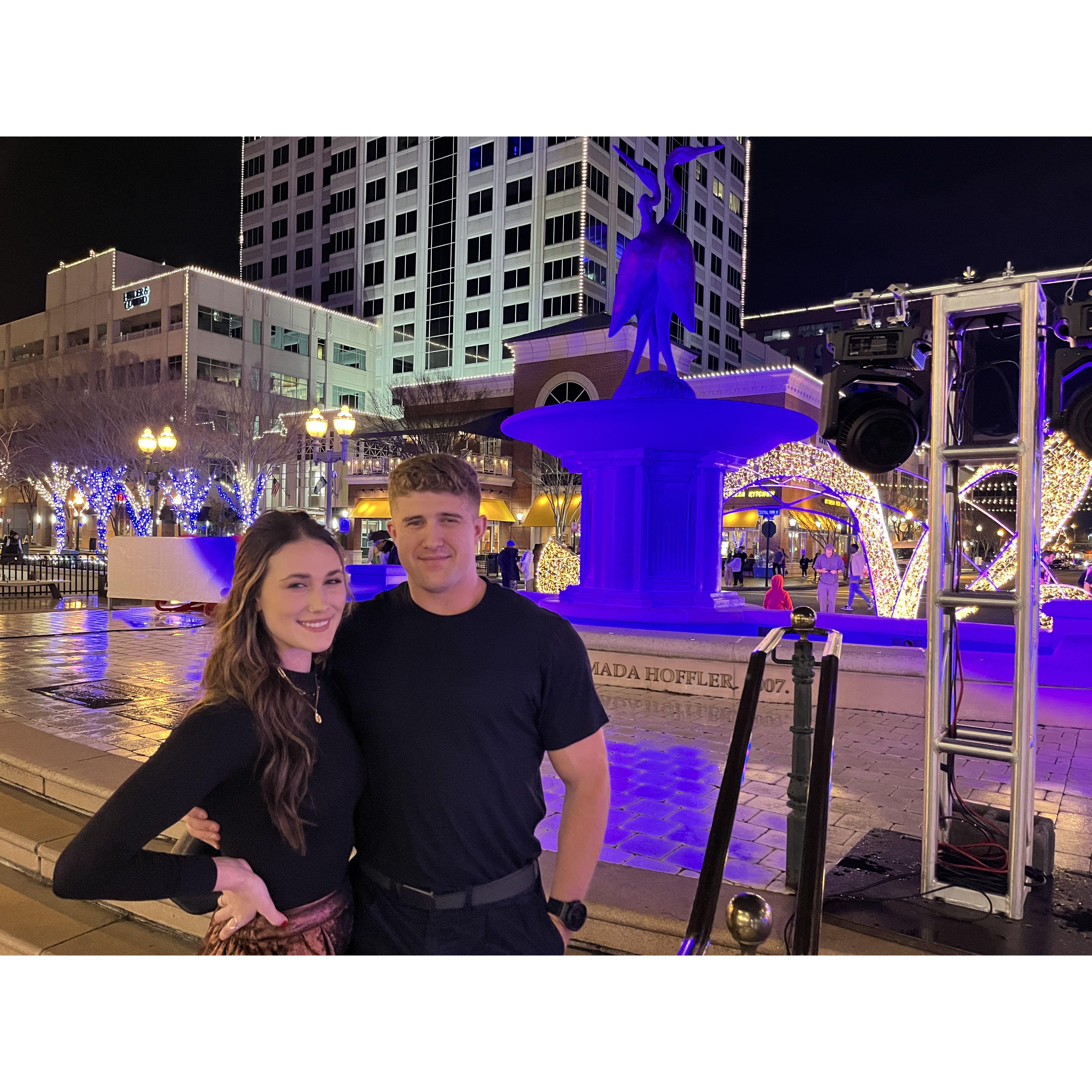 NYE 2022, exactly 1 year before we got engaged
