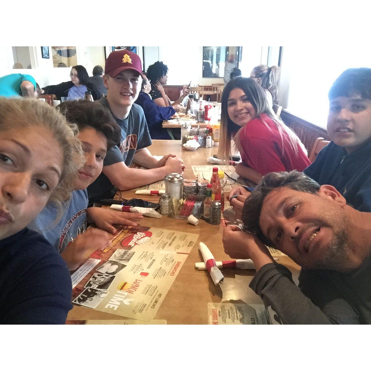 Lunch with Cassandra's family.