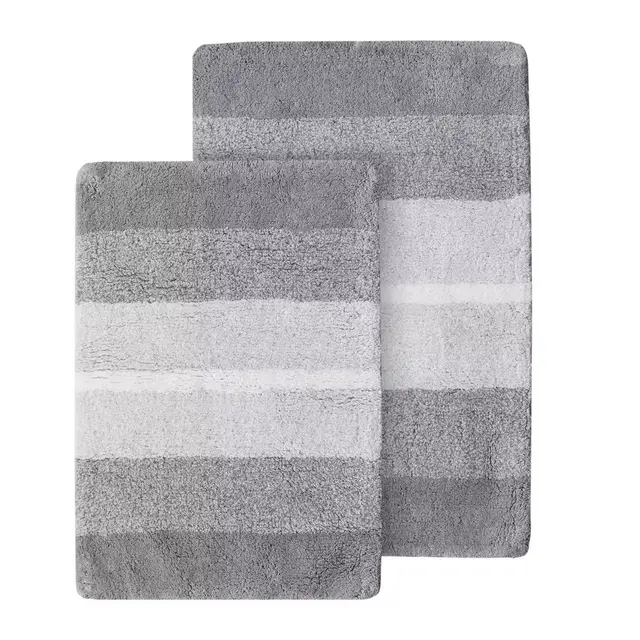 Celebrate Home Ombre Stripe 2-Piece Bath Rug Set