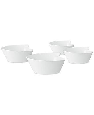 Villeroy & Boch New Wave Collection 4-Pc. Round Rice Bowl Set, Created for Macy’s