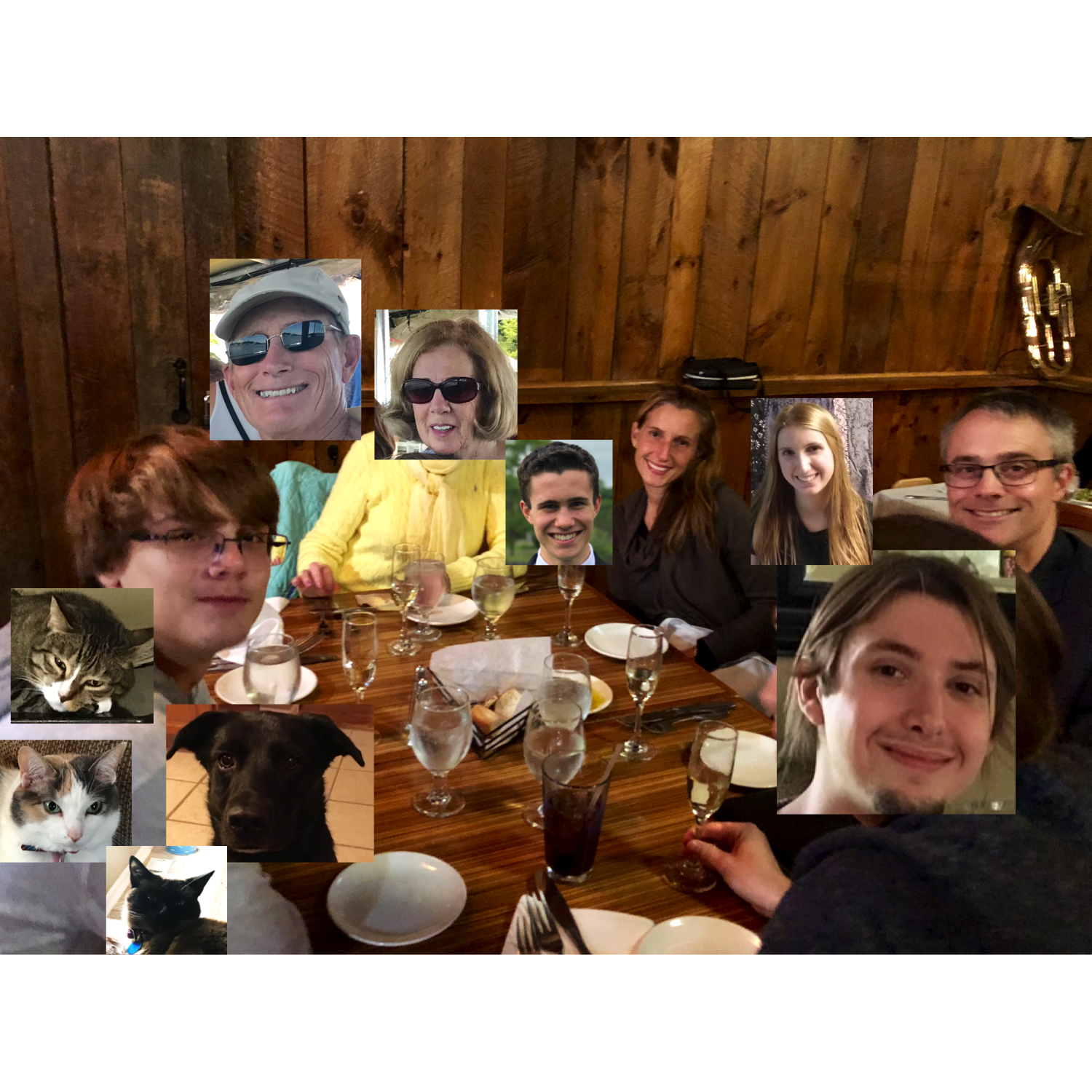 one of our favorite funny photos - hah! from a dinner at the New Mill by our old house in Cheshire