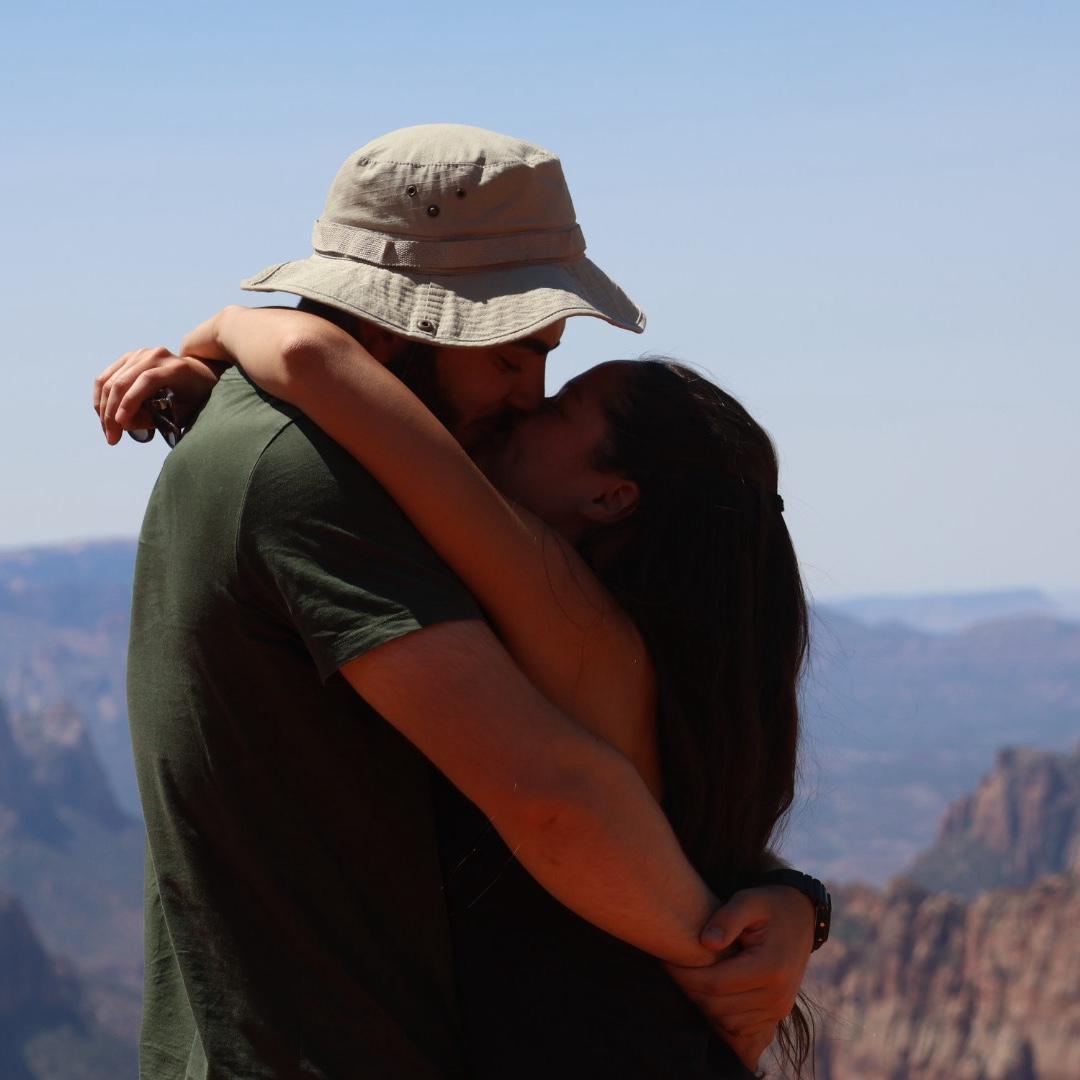 The day we got engaged at Zion national park