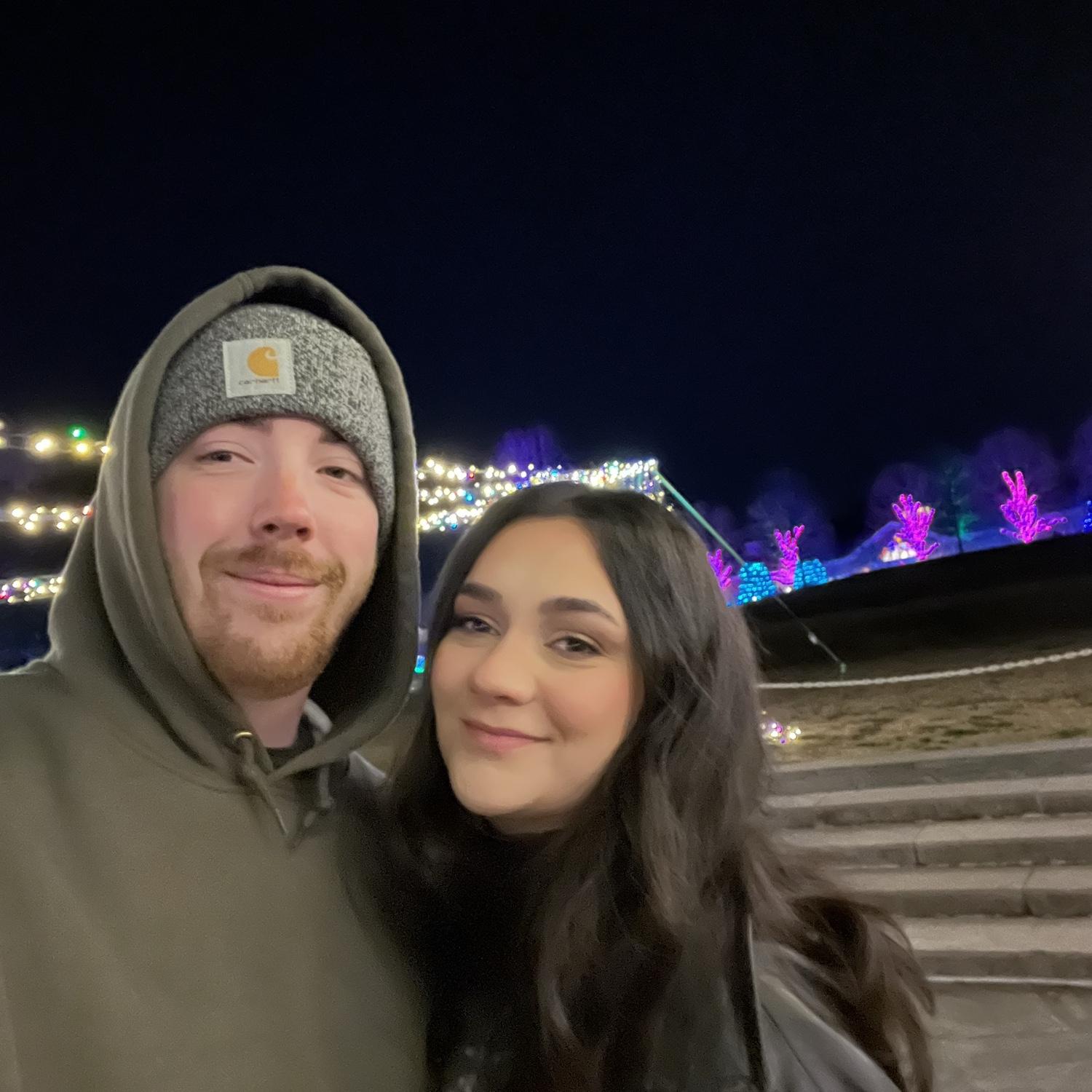 We went to Lewis Ginter botanical garden to see the holiday lights, little did I know this was going to be the location Lucas proposed 💍