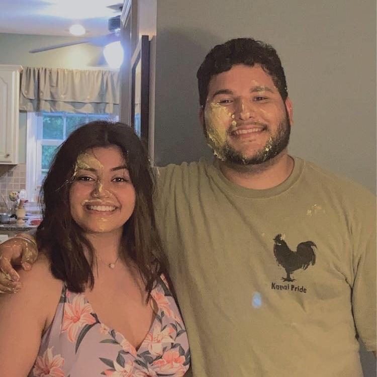 First college graduation. We chased each other around the house throwing cake!