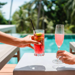 Poolside Drinks in Hawaii