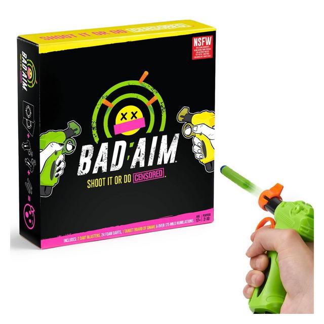 Bad Aim - Party Game - Shoot Cards To Avoid Doing Wild Truths & Dares (NSFW Version)