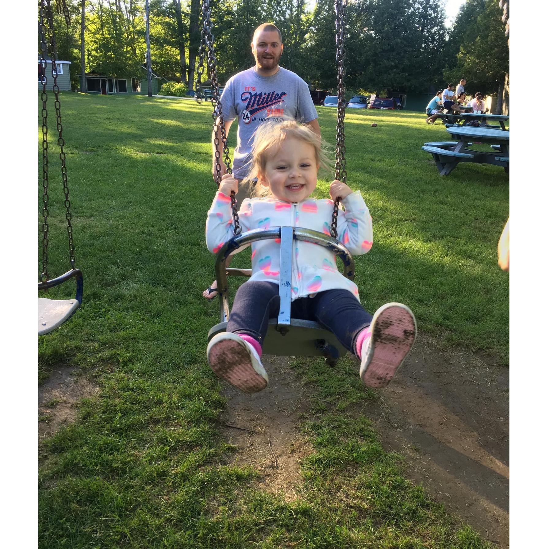 Spencer's first trip to Clearview Cottage Resort