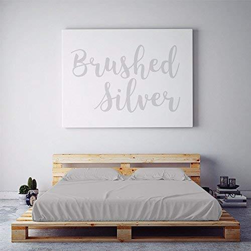 PeachSkinSheets Night Sweats: The Original 1500TC Soft Queen/Full Duvet Cover Set Brushed Silver