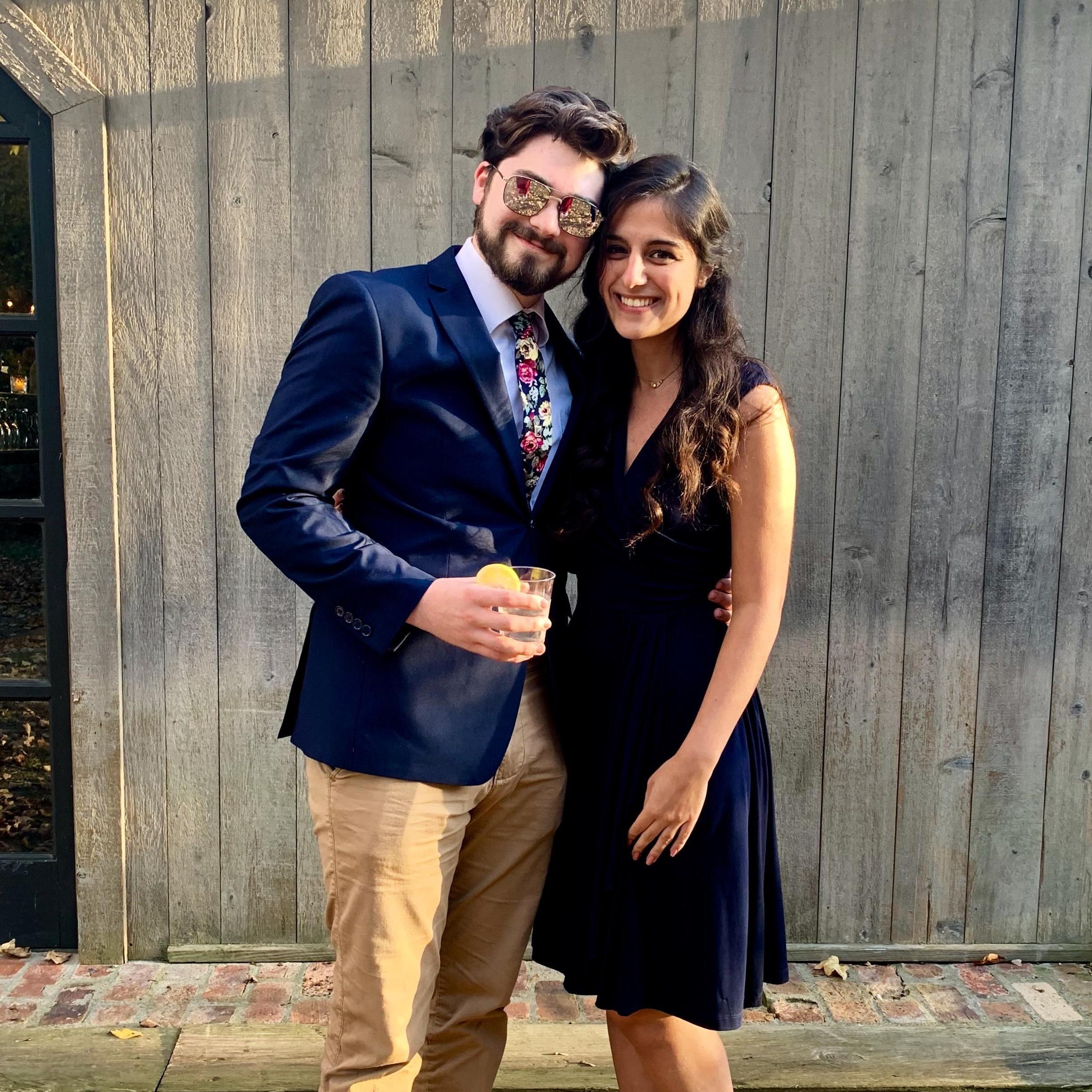 Date: October 14, 2019
Days Dating: #511
Location: Waterloo Village, NJ
The first wedding we attended together. We did not mean to match but looked really good doing it.