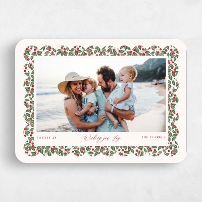 Beige Rounded Holiday Card - Bloom Landscape