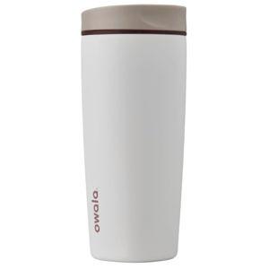 Owala SmoothSip Slider Insulated Stainless Steel Coffee Tumbler, Reusable Iced Coffee Cup, Hot Coffee Travel Mug, BPA Free 20 oz, Vanilla Bean