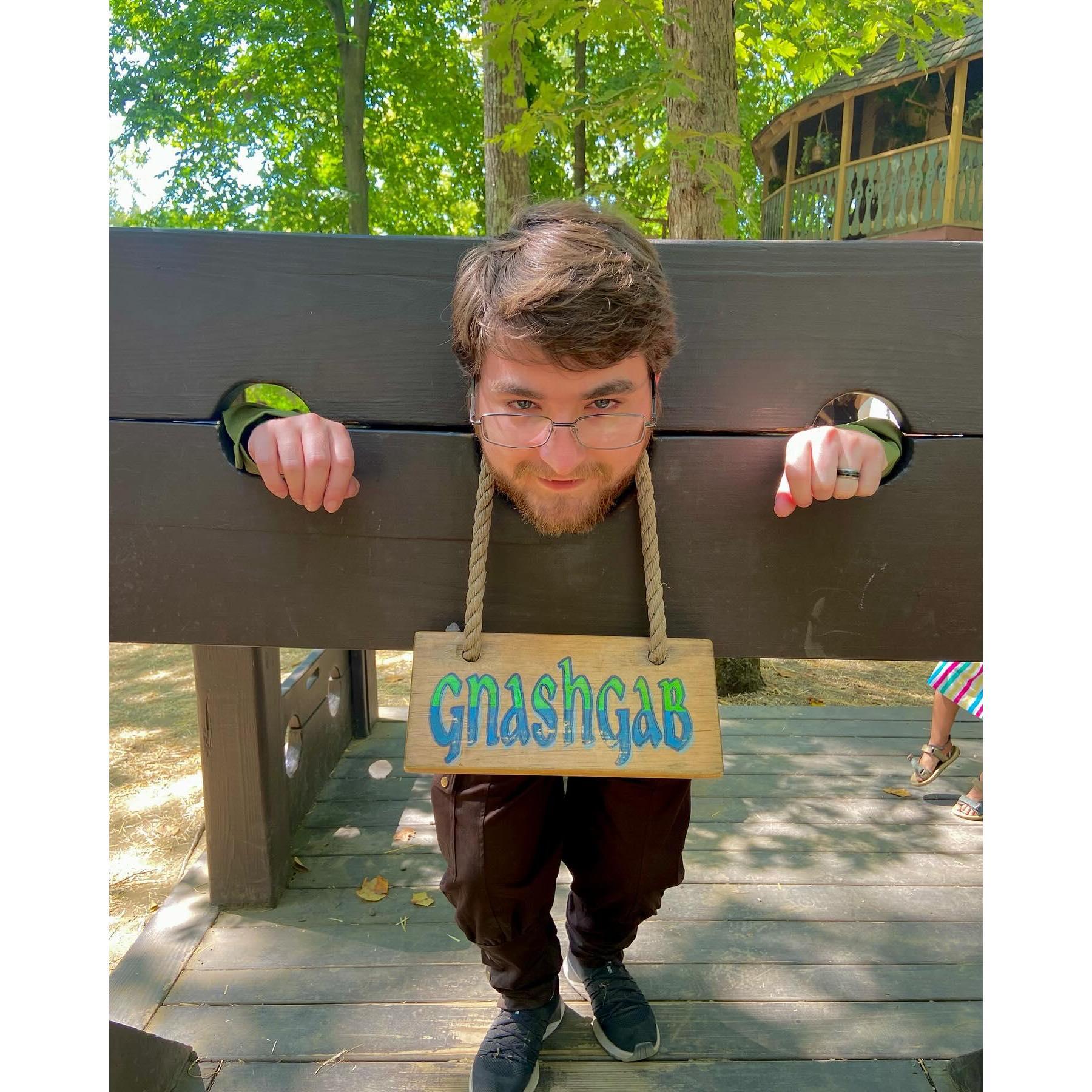 Collin at the ren faire (he was planning on proposing here)